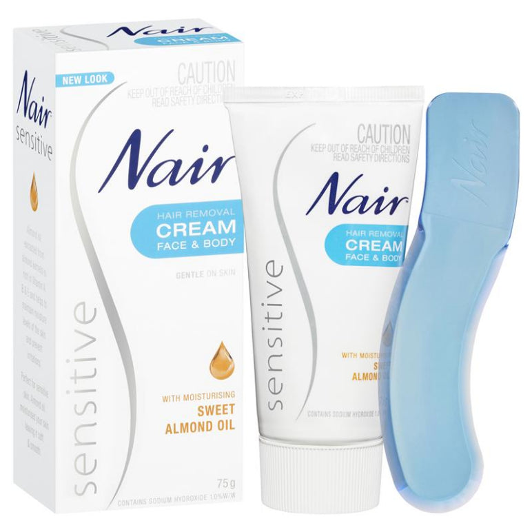 Nair Hair Removing Cream Sensitive Skin 75g front image on Livehealthy HK imported from Australia