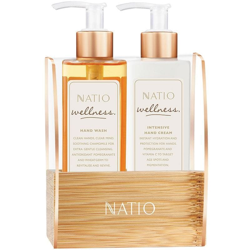 Natio Wellness Glow Hand Wash and Intensive Hand Cream 500ml Duo Set front image on Livehealthy HK imported from Australia