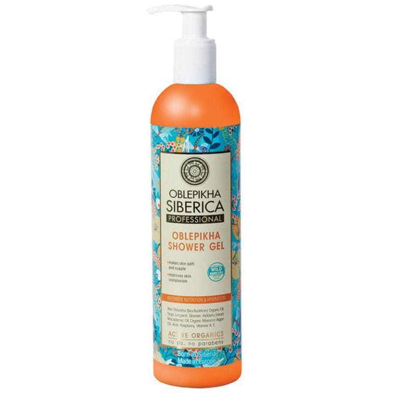 Natura Siberica Oblepikha Intensive Nutrition and Hydration Shower Gel 400ml front image on Livehealthy HK imported from Australia