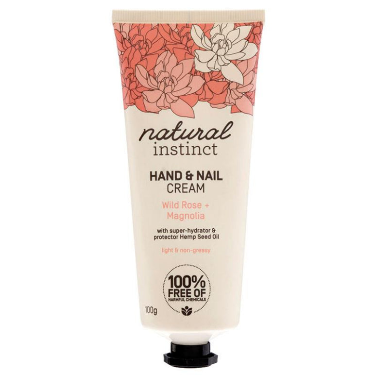 Natural Instinct Wild Rose & Magnolia Hand Cream 100g front image on Livehealthy HK imported from Australia