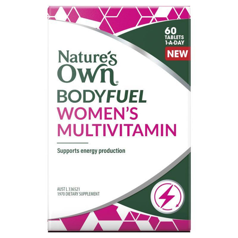 Nature's Own Bodyfuel Women's Multivitamin - Multi Vitamin for Energy 60 Tablets front image on Livehealthy HK imported from Australia