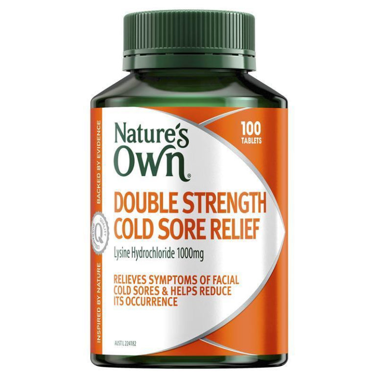 Nature's Own Cold Sore Relief Double Strength for Immune Support - 100 Tablets front image on Livehealthy HK imported from Australia