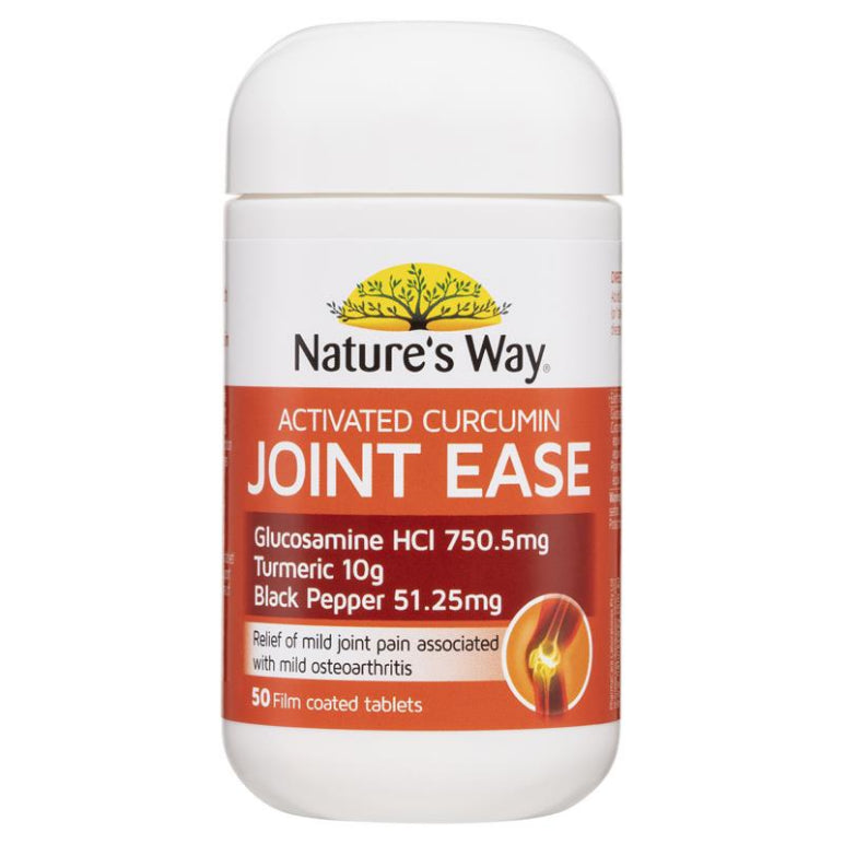 Nature's Way Activated Curcumin Joint Ease 50 Tablets front image on Livehealthy HK imported from Australia
