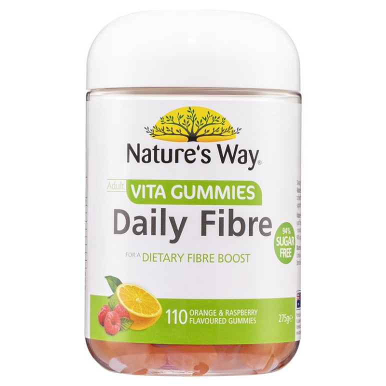 Nature's Way Adult Vita Gummies Fibre 110 Gummies front image on Livehealthy HK imported from Australia