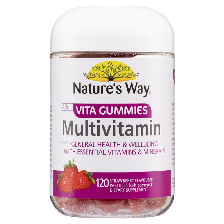 Nature's Way Adult Vita Gummies Multi-Vitamin 120 Gummies front image on Livehealthy HK imported from Australia