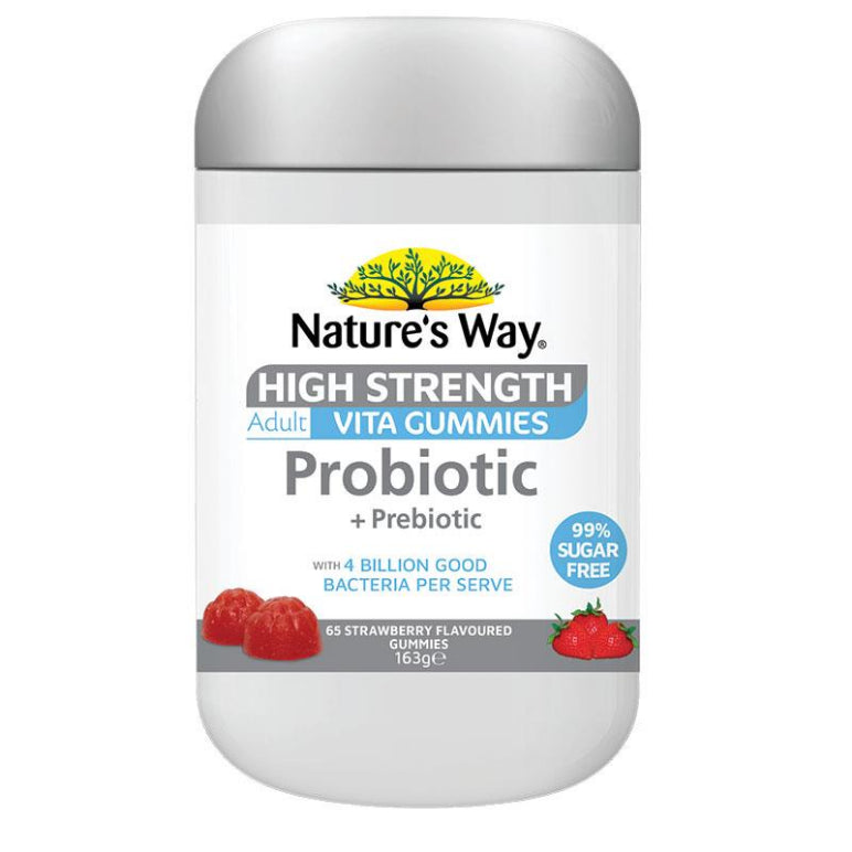 Nature's Way Adult Vita Gummies Probiotic Sugar Free 65 Gummies NEW front image on Livehealthy HK imported from Australia