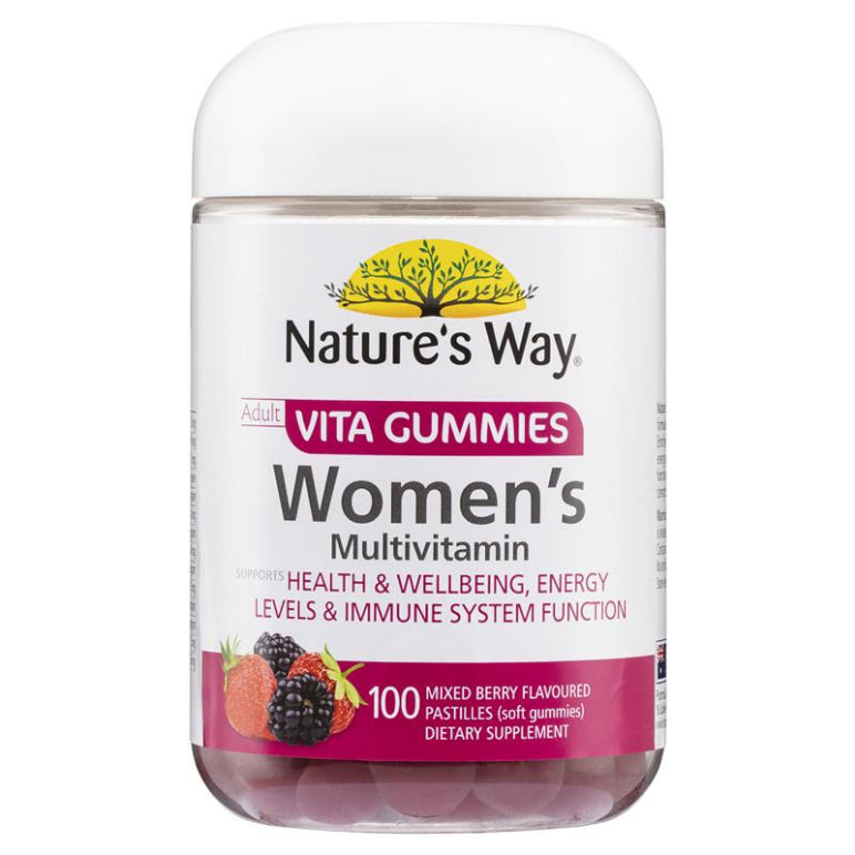 Nature's Way Adult Vita Gummies Womens Multivitamin 100 Gummies front image on Livehealthy HK imported from Australia