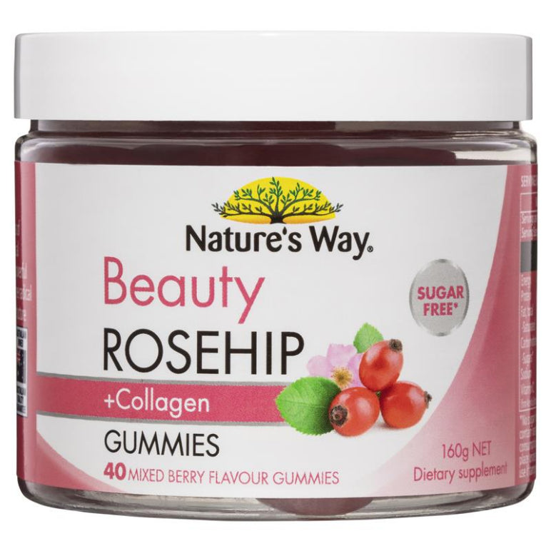 Nature's Way Beauty Rosehip 40 Gummies front image on Livehealthy HK imported from Australia