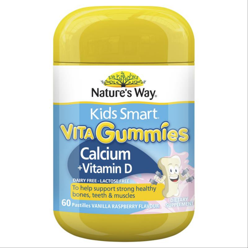 Nature's Way Kids Smart Vita Gummies Calcium 60 For Children front image on Livehealthy HK imported from Australia