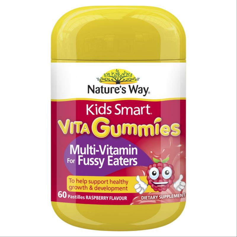 Nature's Way Kids Smart Vita Gummies Fussy Eaters 60s For Children front image on Livehealthy HK imported from Australia