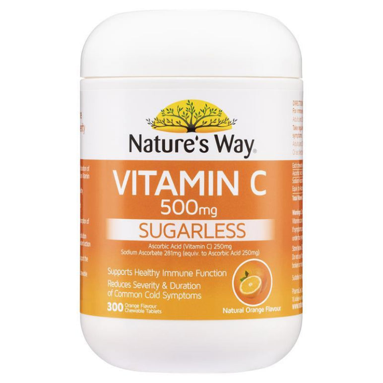 Nature's Way Vitamin C 500mg 300 Tablets front image on Livehealthy HK imported from Australia