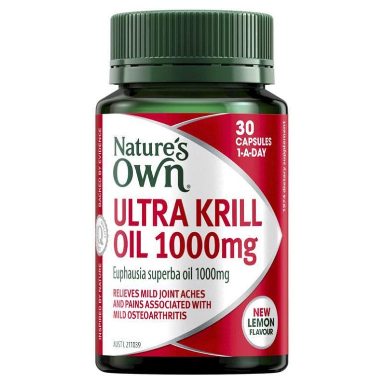 Nature's Own Ultra Krill Oil 1000mg 30 Capsules NEW front image on Livehealthy HK imported from Australia