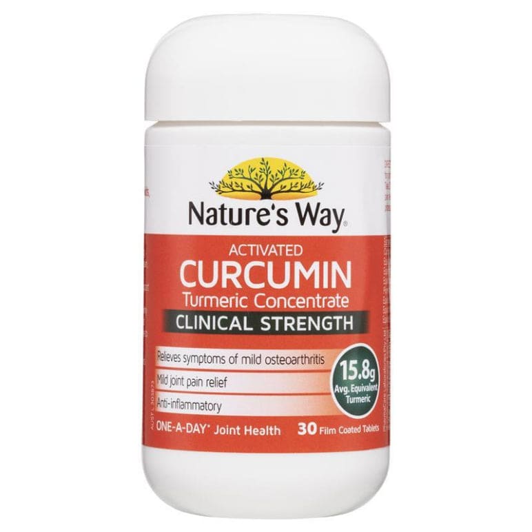 Nature's Way Activated Curcumin Clinical Strength 30 Tablets front image on Livehealthy HK imported from Australia