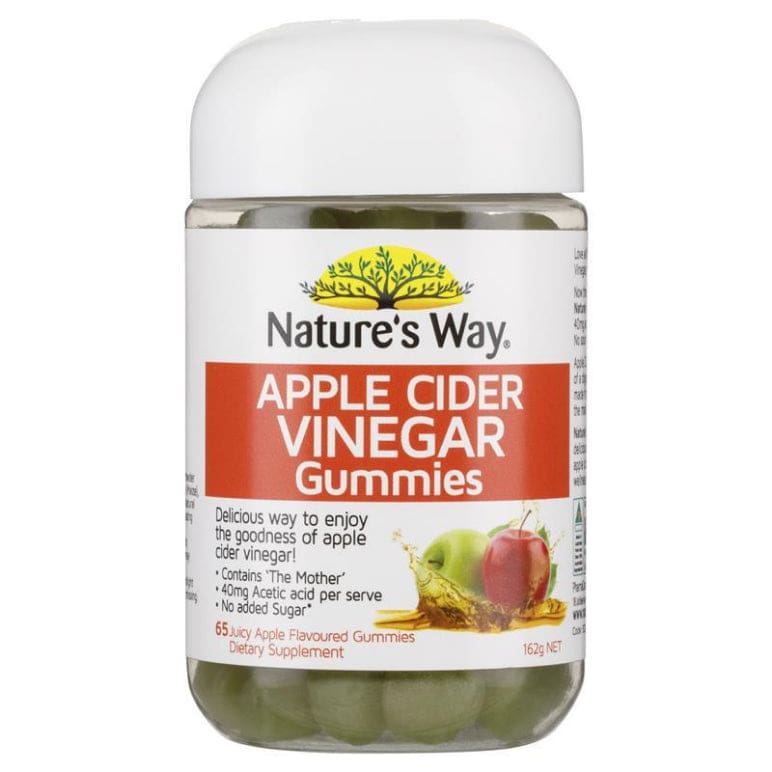 Nature's Way Apple Cider Vinegar 65 Gummies front image on Livehealthy HK imported from Australia
