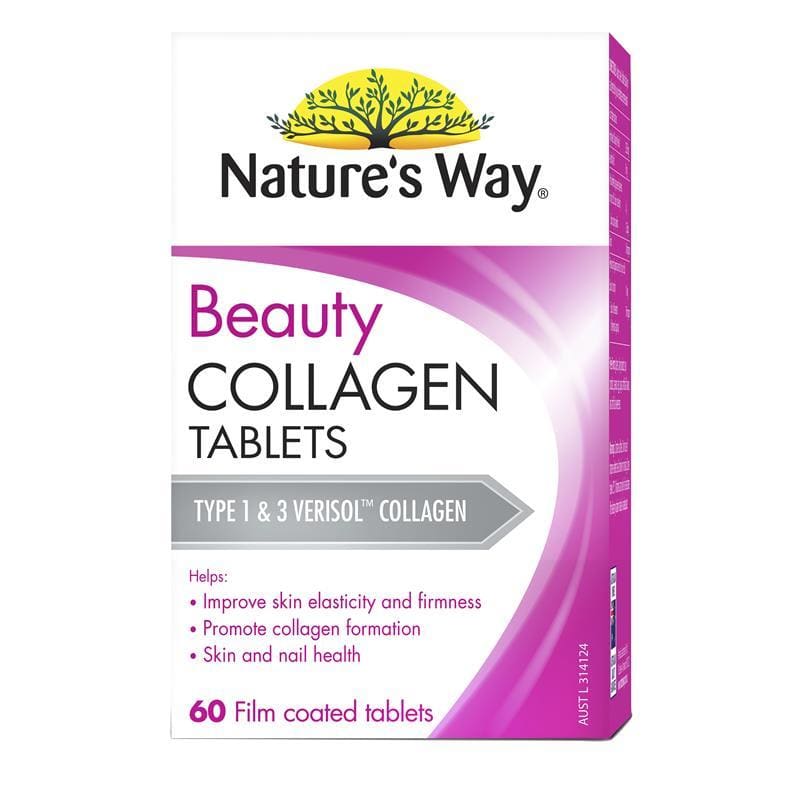 Nature's Way Beauty Collagen 60 Tablets front image on Livehealthy HK imported from Australia