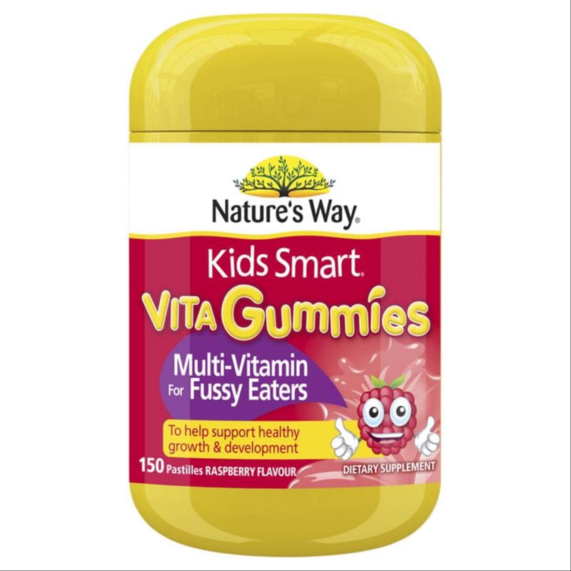 Nature's Way Kids Smart Vita Gummies Fussy Eaters 150s For Children front image on Livehealthy HK imported from Australia