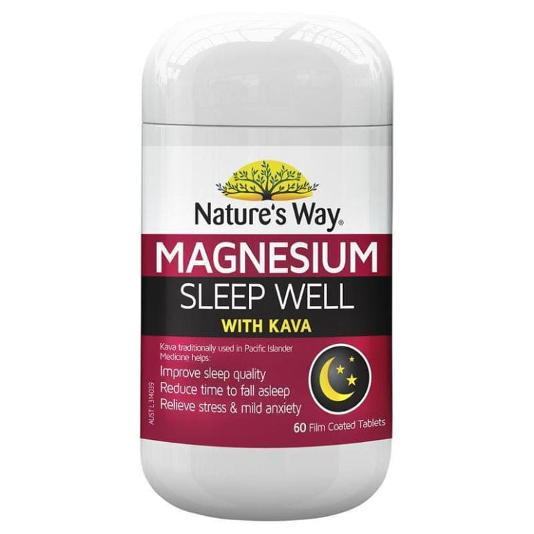 Nature's Way Magnesium Sleep Well 60 Tablets front image on Livehealthy HK imported from Australia