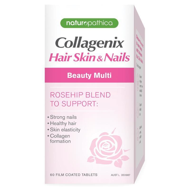 Naturopathica Collagenix Hair Skin & Nails 60 Tablets front image on Livehealthy HK imported from Australia