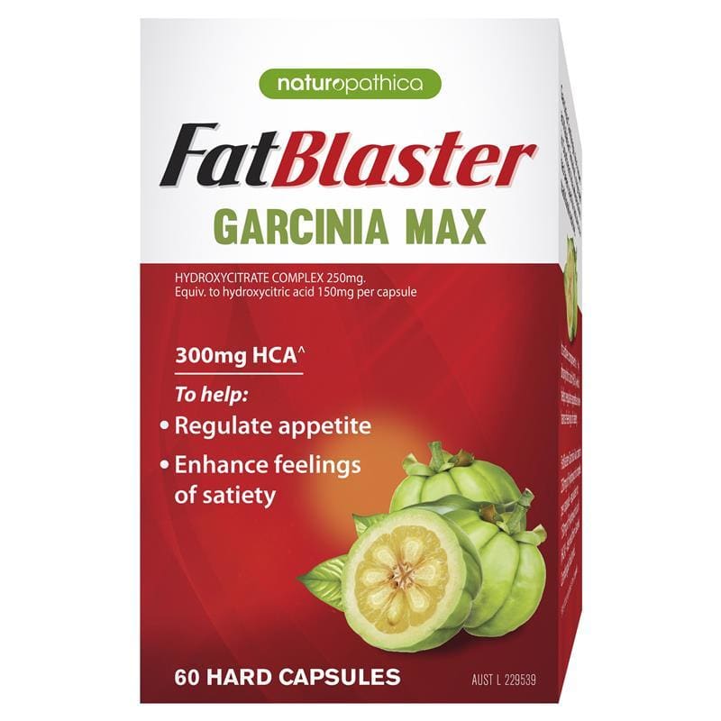 Naturopathica Fatblaster Garcinia MAX 60 Capsules front image on Livehealthy HK imported from Australia