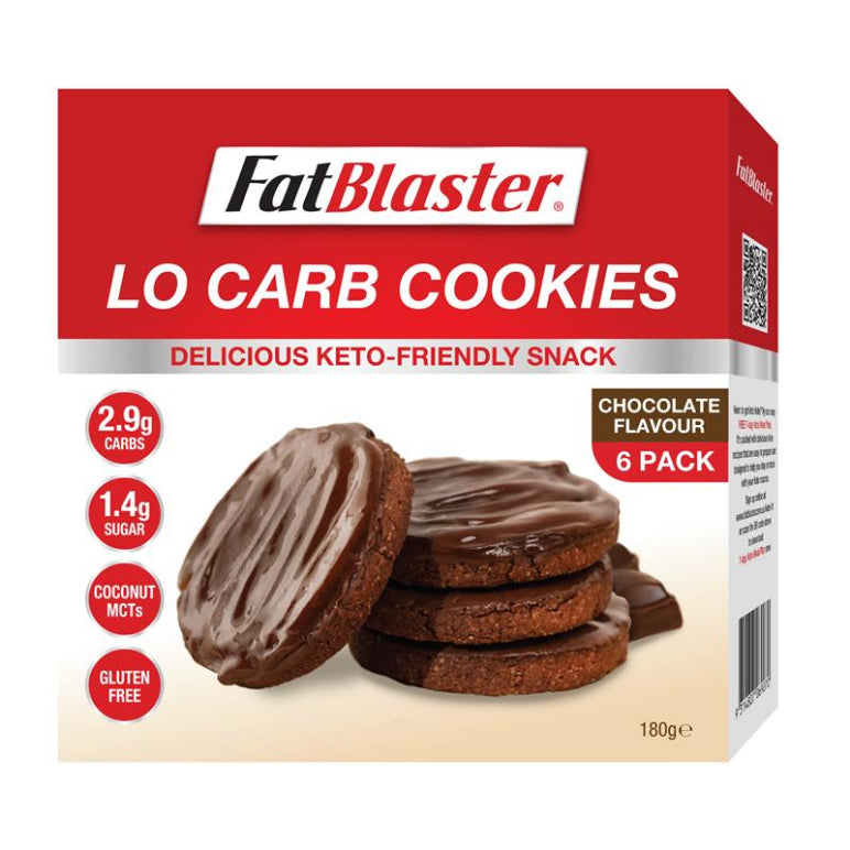 Naturopathica Fatblaster Keto Cookie Chocolate 6 x 30g front image on Livehealthy HK imported from Australia