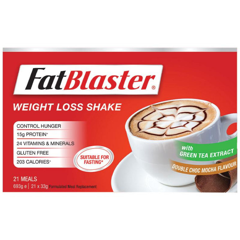 Naturopathica Fatblaster Weight Loss Shake Mocha 21 x 33g Sachets front image on Livehealthy HK imported from Australia