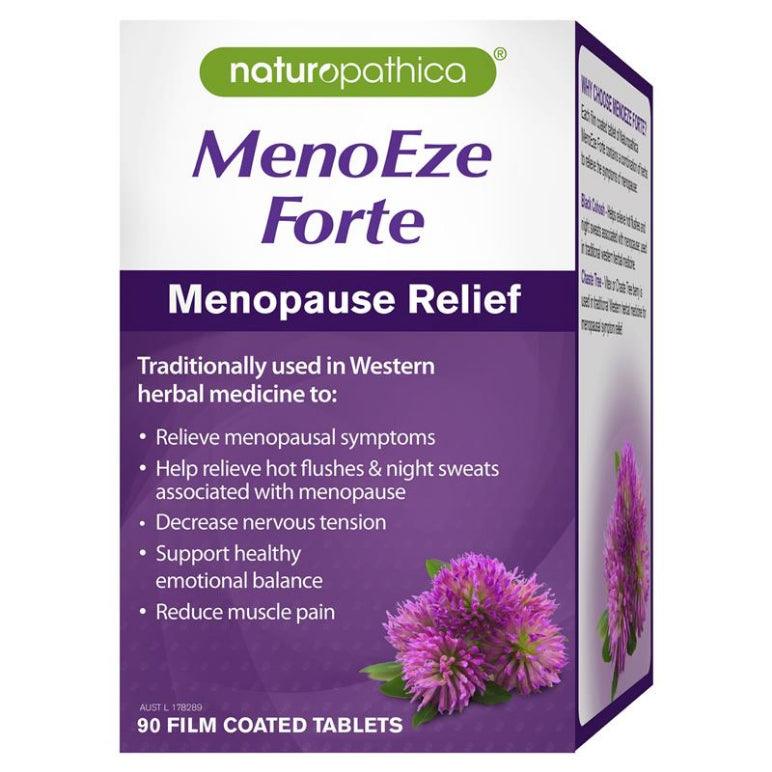 Naturopathica Meno Eze Forte 90 Tablets front image on Livehealthy HK imported from Australia