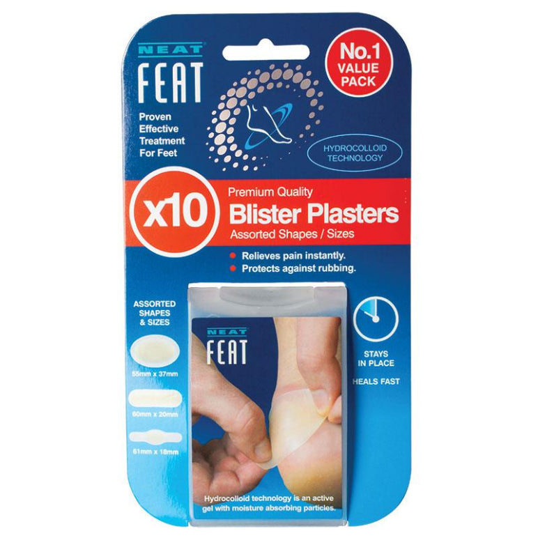 Neat Feat Blister Plasters 10 Pack front image on Livehealthy HK imported from Australia