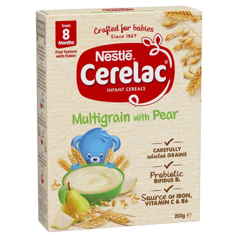 Nestlé CERELAC Multigrain with Pear Baby Cereal Stage 3 – 200g front image on Livehealthy HK imported from Australia