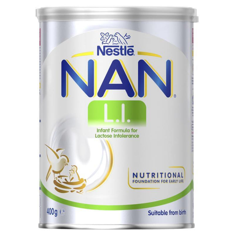 Nestlé NAN L.I. LACTOSE INTOLERANCE Baby Infant Formula, From Birth to 12 Months – 400g front image on Livehealthy HK imported from Australia