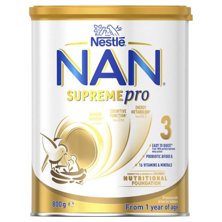 Nestlé NAN SUPREMEpro 3 Premium Toddler Milk Drink Powder, From 1 year – 800g front image on Livehealthy HK imported from Australia