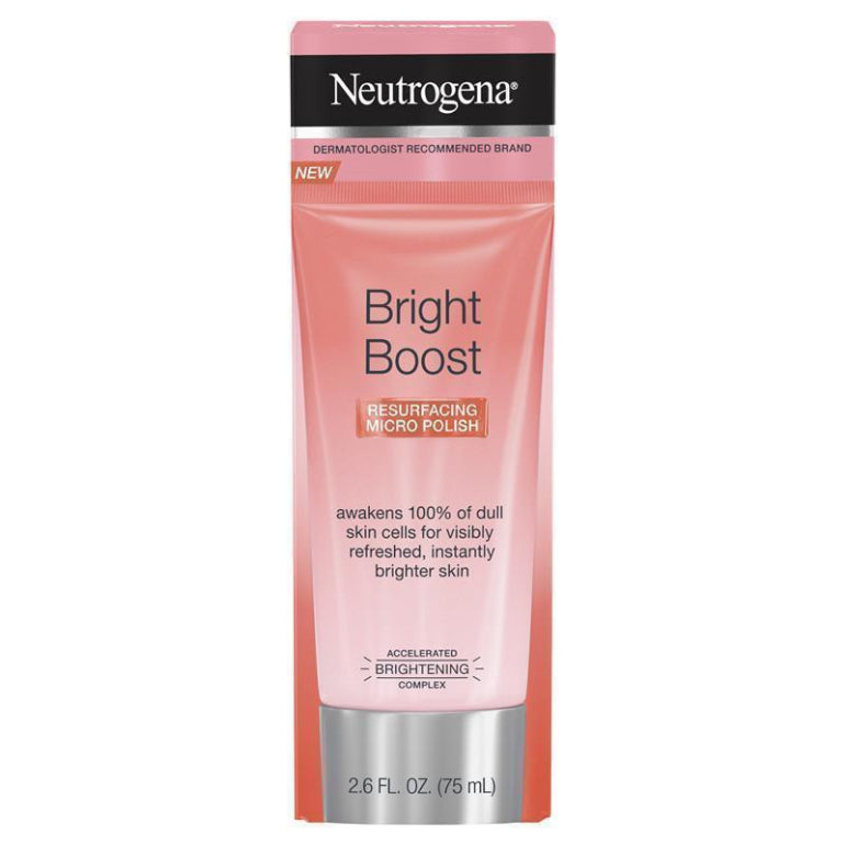 Neutrogena Bright Boost Resurfacing Micro Polish 75ml front image on Livehealthy HK imported from Australia