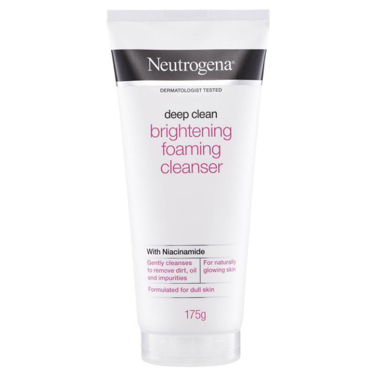 Neutrogena Deep Clean Brightening Foaming Cleanser 175g front image on Livehealthy HK imported from Australia