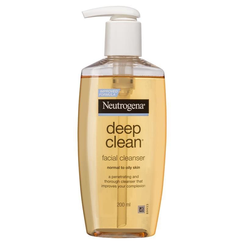 Neutrogena Deep Clean Facial Cleanser Normal to Oily Skin 200mL front image on Livehealthy HK imported from Australia