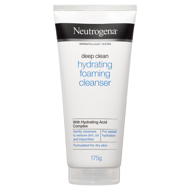 Neutrogena Deep Clean Hydrating Foaming Cleanser 175g front image on Livehealthy HK imported from Australia