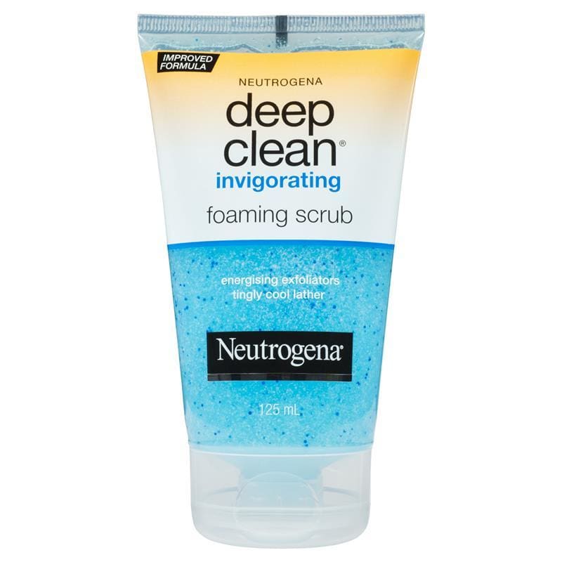 Neutrogena Deep Clean Invigorating Foaming Scrub 125mL front image on Livehealthy HK imported from Australia