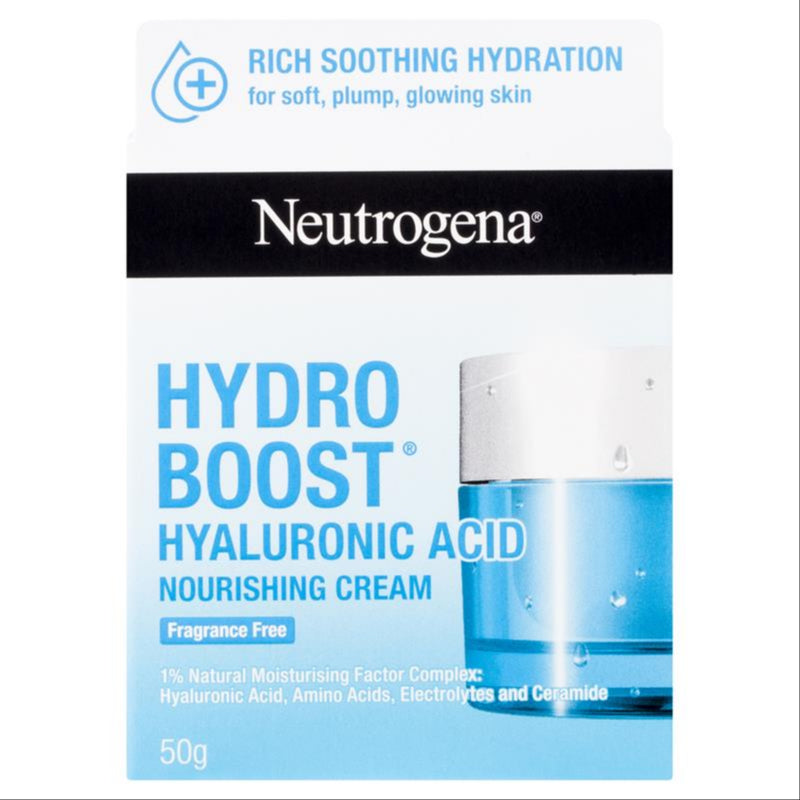 Neutrogena Hydro Boost Hyaluronic Acid Nourishing Cream 50g front image on Livehealthy HK imported from Australia