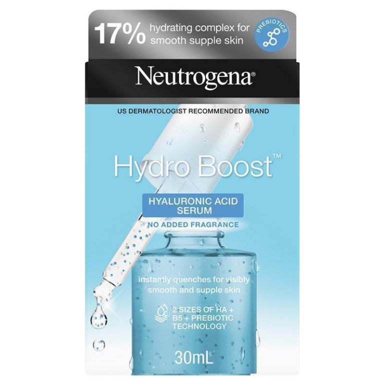 Neutrogena Hydro Boost Hyaluronic Acid Serum 30mL front image on Livehealthy HK imported from Australia