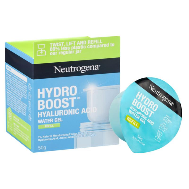 Neutrogena Hydro Boost Hyaluronic Acid Water Gel Refill Pod 50g front image on Livehealthy HK imported from Australia