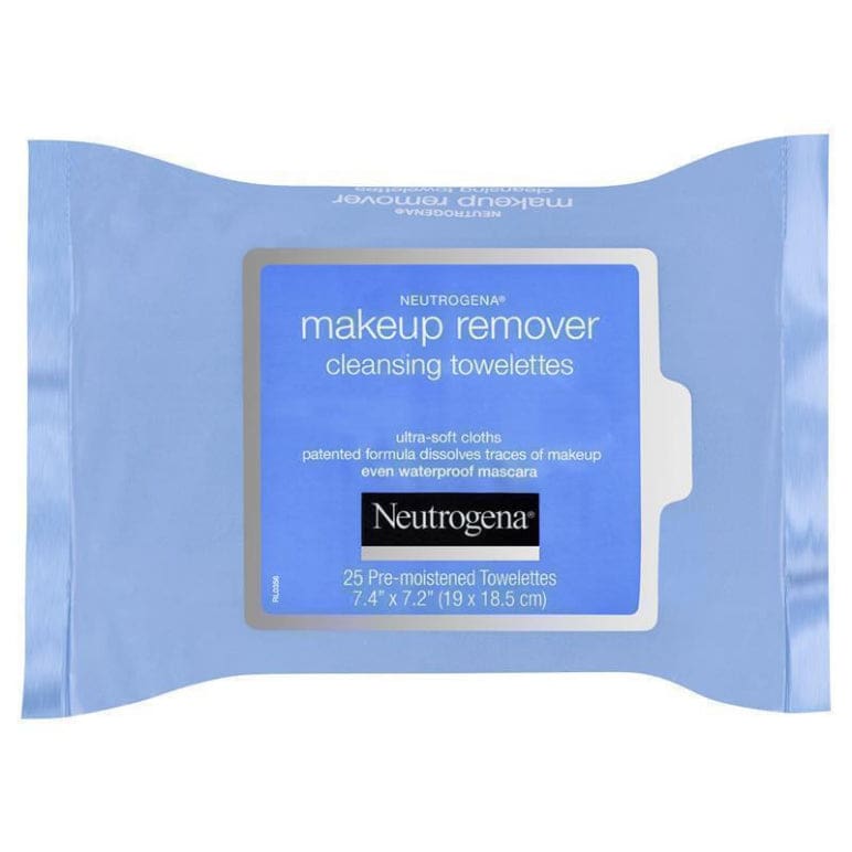 Neutrogena Makeup Remover Cleansing Towelettes Wipes 25 Pack front image on Livehealthy HK imported from Australia