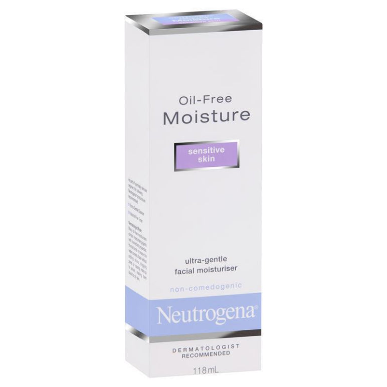 Neutrogena Oil Free Fragrance Free Sensitive Skin Facial Moisturiser 118mL front image on Livehealthy HK imported from Australia