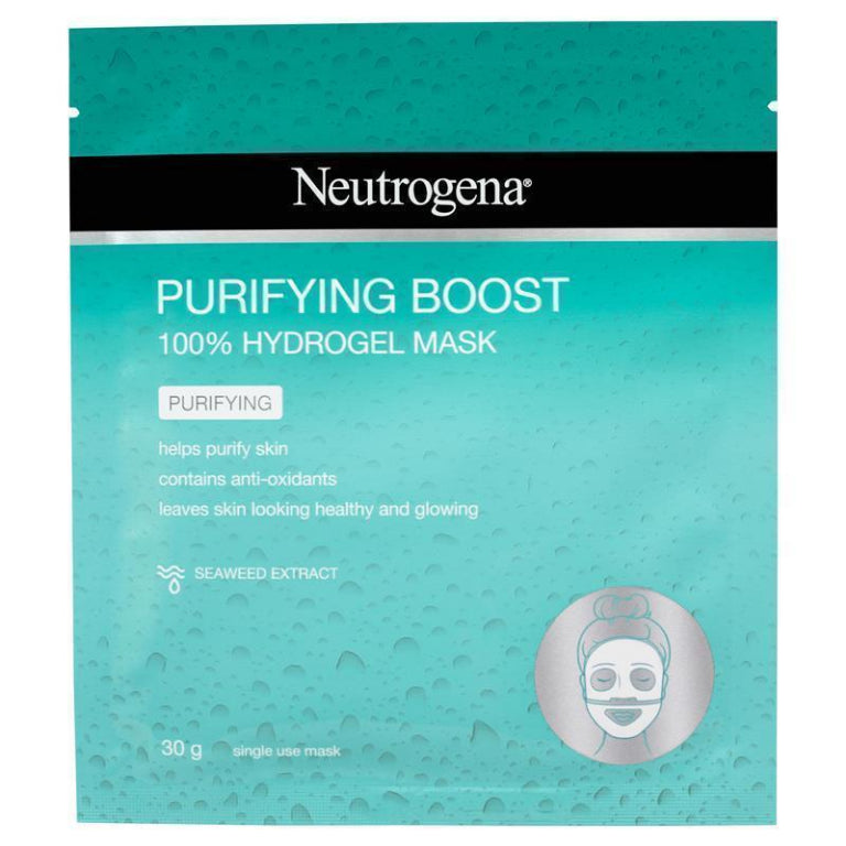 Neutrogena Purifying Boost Purifying Hydrogel Mask 30g front image on Livehealthy HK imported from Australia