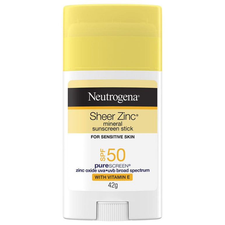Neutrogena Sheer Zinc Mineral Stick SPF 50 42g front image on Livehealthy HK imported from Australia