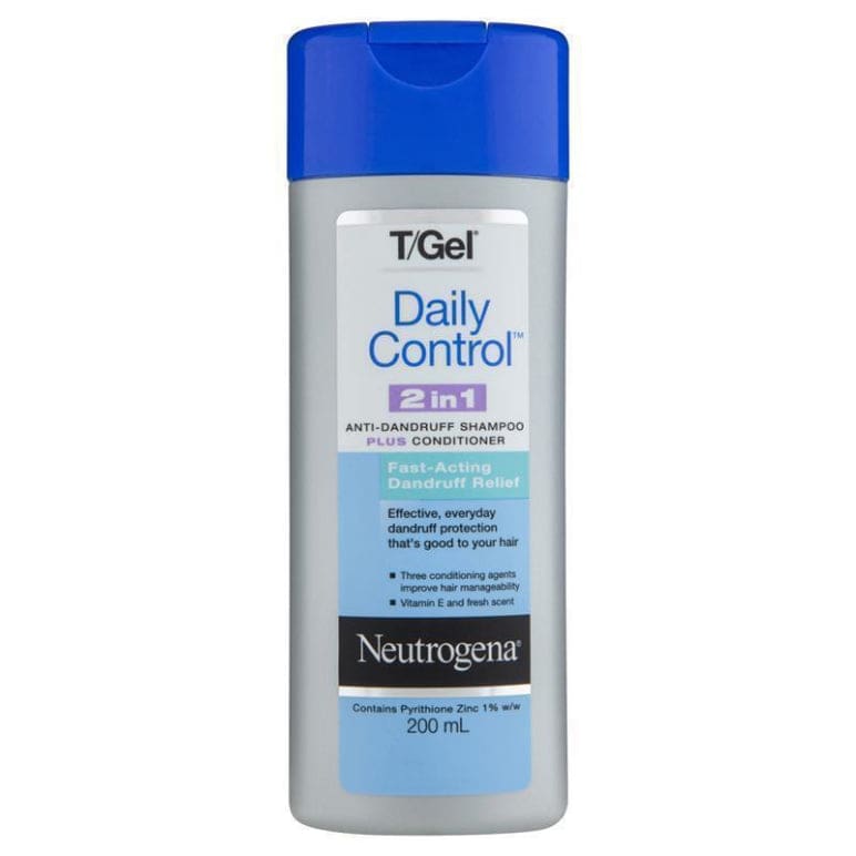 Neutrogena T/Gel Daily Control 2 in 1 Anti-Dandruff Shampoo Plus Conditioner 200 mL front image on Livehealthy HK imported from Australia