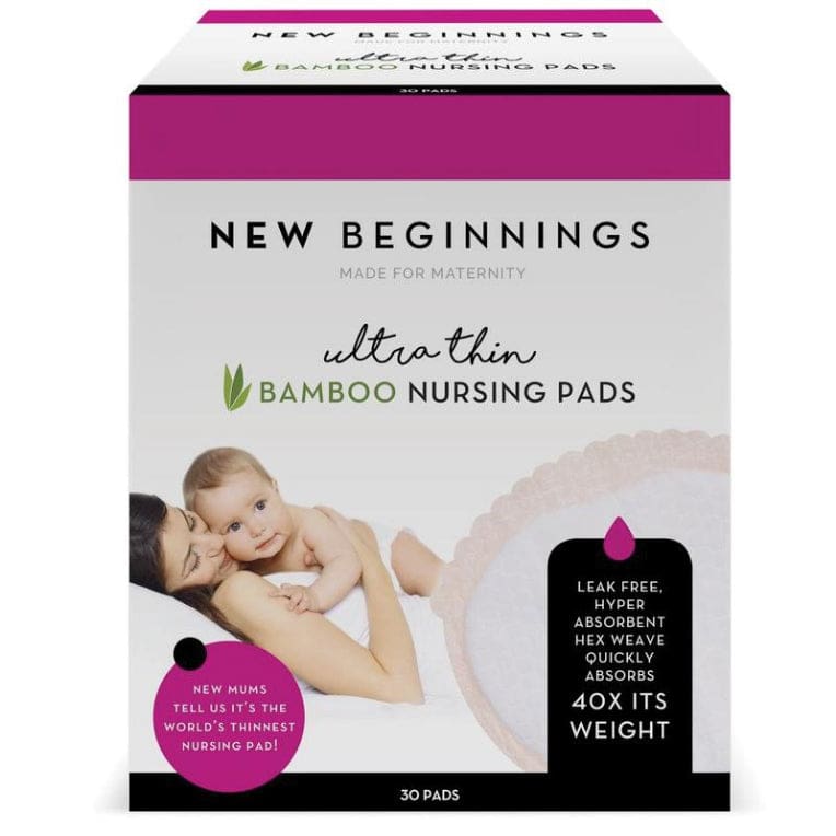 New Beginnings Ultra Thin Disposable Breast Pad 30 Pack front image on Livehealthy HK imported from Australia