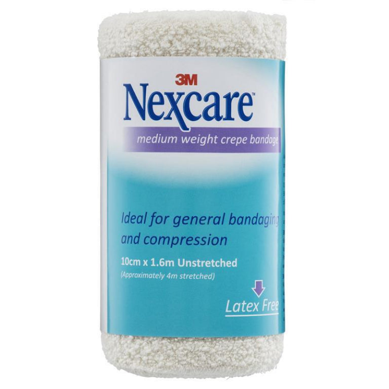 Nexcare Crepe Bandage Medium 100mm x 1.6m front image on Livehealthy HK imported from Australia