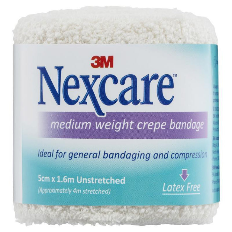 Nexcare Crepe Bandage Medium 50mm x 1.6m front image on Livehealthy HK imported from Australia