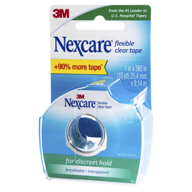 Nexcare First Aid Tape - Flexible Clear 25.4mm x 9.14m front image on Livehealthy HK imported from Australia