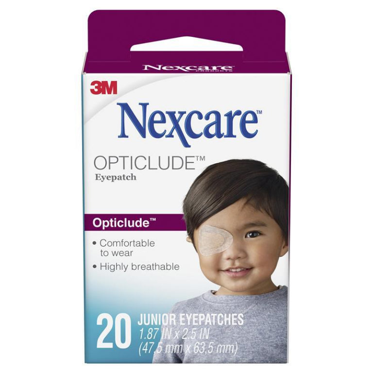 Nexcare Opticlude Orthoptic Eye Patch Junior 62mm x 46mm front image on Livehealthy HK imported from Australia