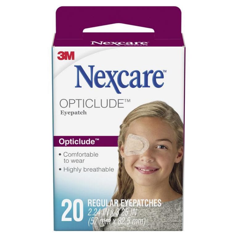 Nexcare Opticlude Orthoptic Eye Patch Regular 81mm x 55.5mm front image on Livehealthy HK imported from Australia