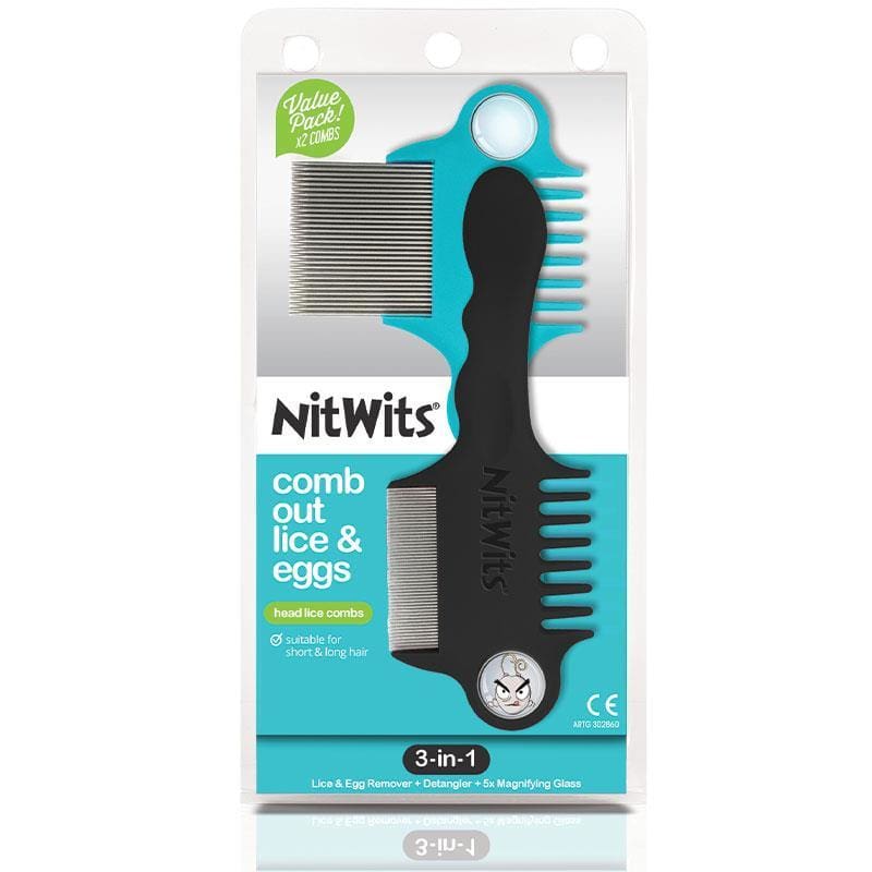 Nitwits Head Lice Comb Twin Pack front image on Livehealthy HK imported from Australia